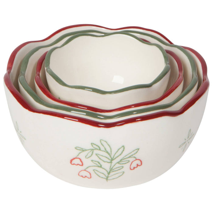 Camellia Stoneware Nesting Bowls Set of 4 Assorted - Magnolia Lane co. Home + Garden + Gift