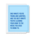 Cleaning to Drinking Music Card