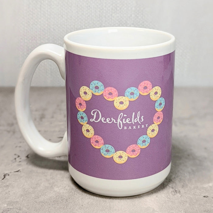 Deerfields Bakery Coffee Mug - Donut Heart