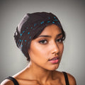 DISCONTINUED - Hair Turban in Black Splatter | D'Hair