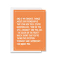 How Do You Spell Orange Card