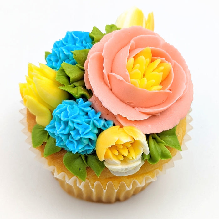 Large Cupcake: Assorted Flowers 1