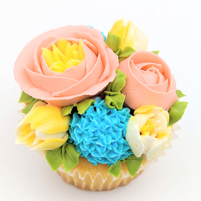 Large Cupcake: Assorted Flowers 3