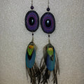 Leather n Feather Earrings 77