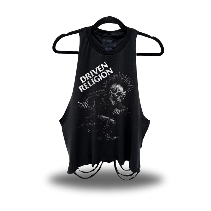 RELIGION ROAD RASH CROP TANK TOP