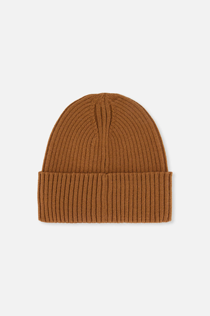 Ribbed Knit Hat Brown Sugar-1