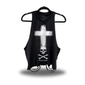 SKULL CROSS ROAD RASH CROP TANK TOP