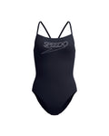 Speedo Women's Endurance+ Logo Thin Strap One Piece (AsiaFit) - Black