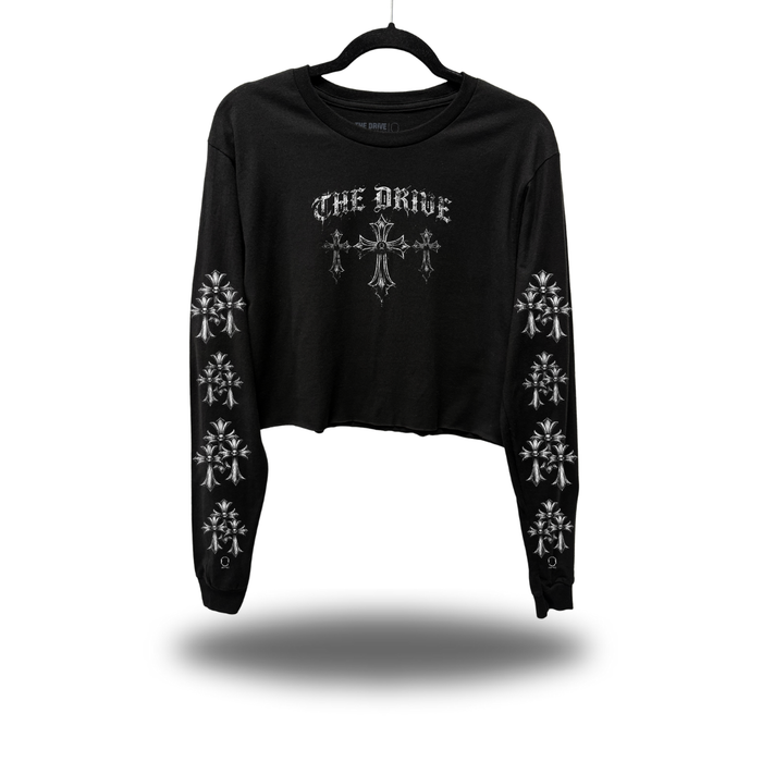 TRIO CROSS CROP LONG SLEEVE TEE