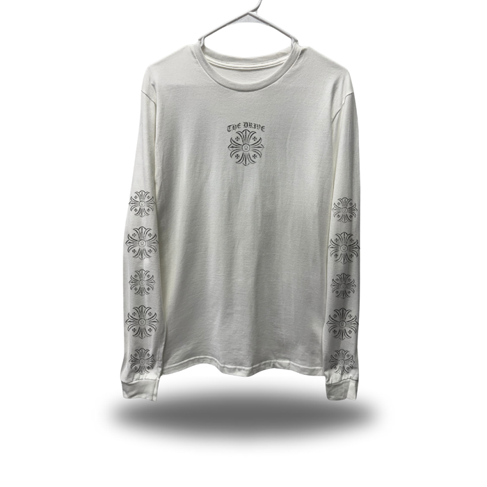 TRIO CROSS WHITE LONG SLEEVE TEE