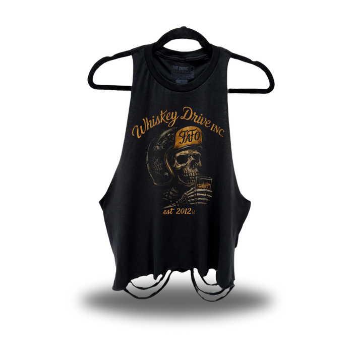 WHISKEY ROAD RASH CROP TANK TOP