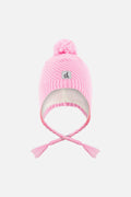 Winter Peruvian Knit Hat With Pompom Pink-0